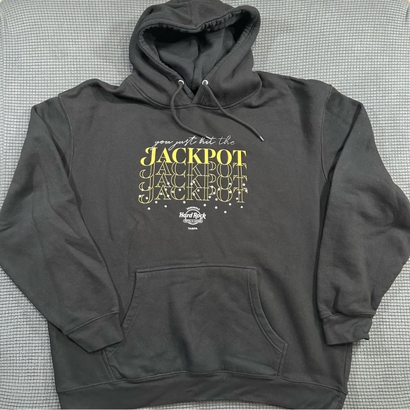 Hard Rock Casino Other - Hard Rock Tampa Jackpot Hoodie XX Large Black Pullover Sweatshirt
